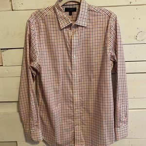 Banana republic orange blue white button down